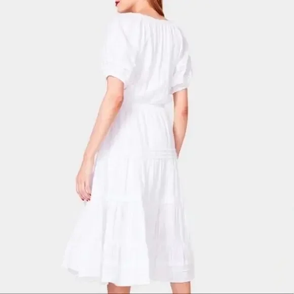 Betsey Johnson Spectator puff sleeve maxi cottagecore dress confetti S A004401 - Picture 3 of 11